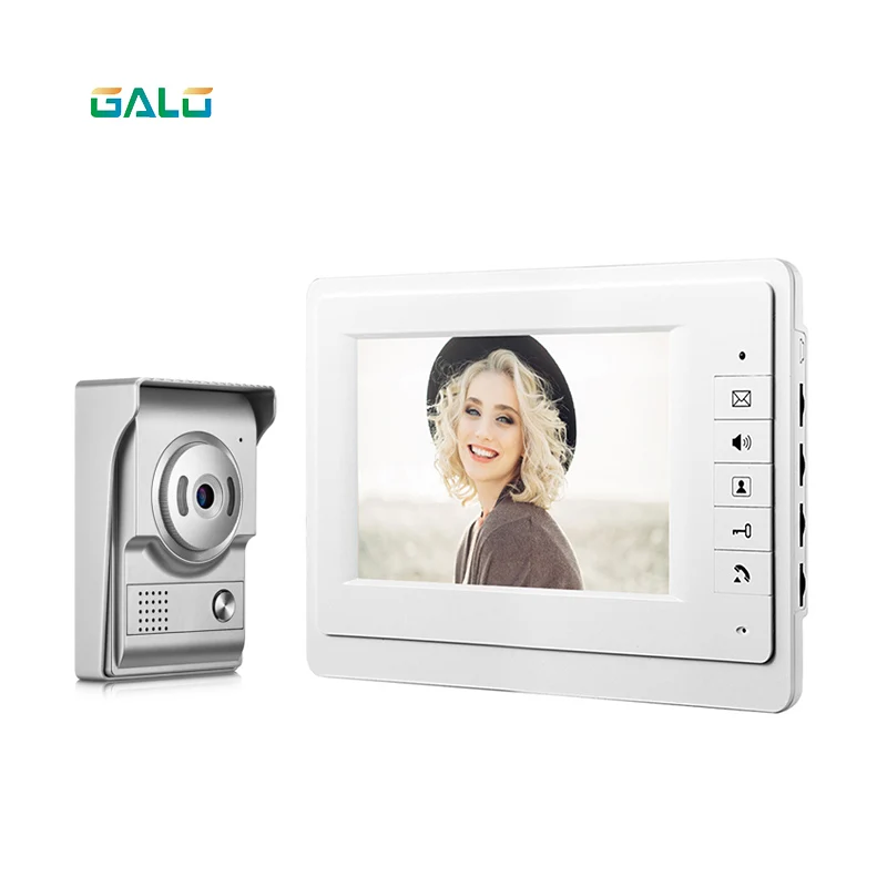 

Doorphone 7 inch color screen Video doorbell door phone for home Speakerphone Intercom System With Waterproof Outdoor IR Camera