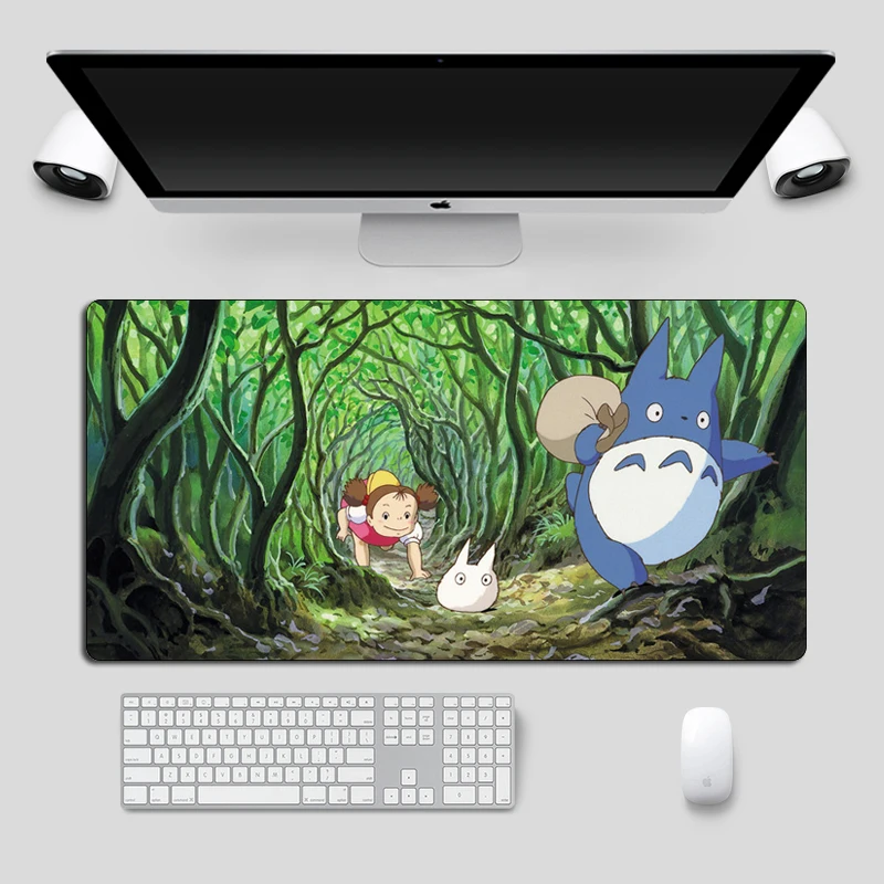  Cute Totoro Anime Mouse pad Large 60x30cm Soft Rubber Locking Edge Gaming Mousepad Cartoon Computer