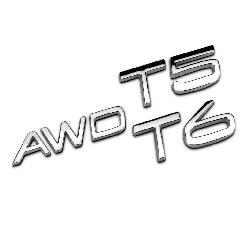 Металлический T5 T6 AWD Знак логотипа 3D автомобиля стикер для Volvo S40 XC90 S60 V60 XC40 C70 авто