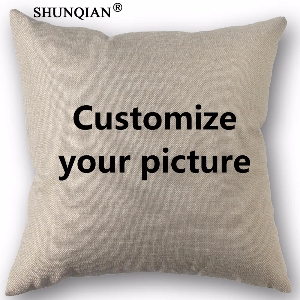 

Custom Pillowcase Custom Your Image Cotton Linen Pillowcase Wedding Decorative Pillow Covers Square Zipper 45x45cm One Side