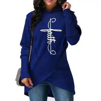 

Dropshipping 2019 New Arrivals Print Sweatshirts Casual Long Sleeve Hoodies Women Tops Pattern Cotton Pockets
