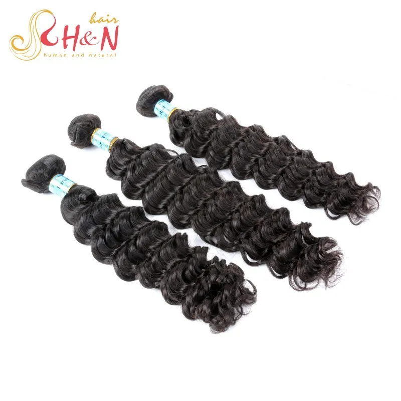 Peruvian Deep Wave 6A Grade 4 Pieceslot  Deep Wave Virgin Human Hair Peruvian Remy Human Hair Weaving Free Shipping2