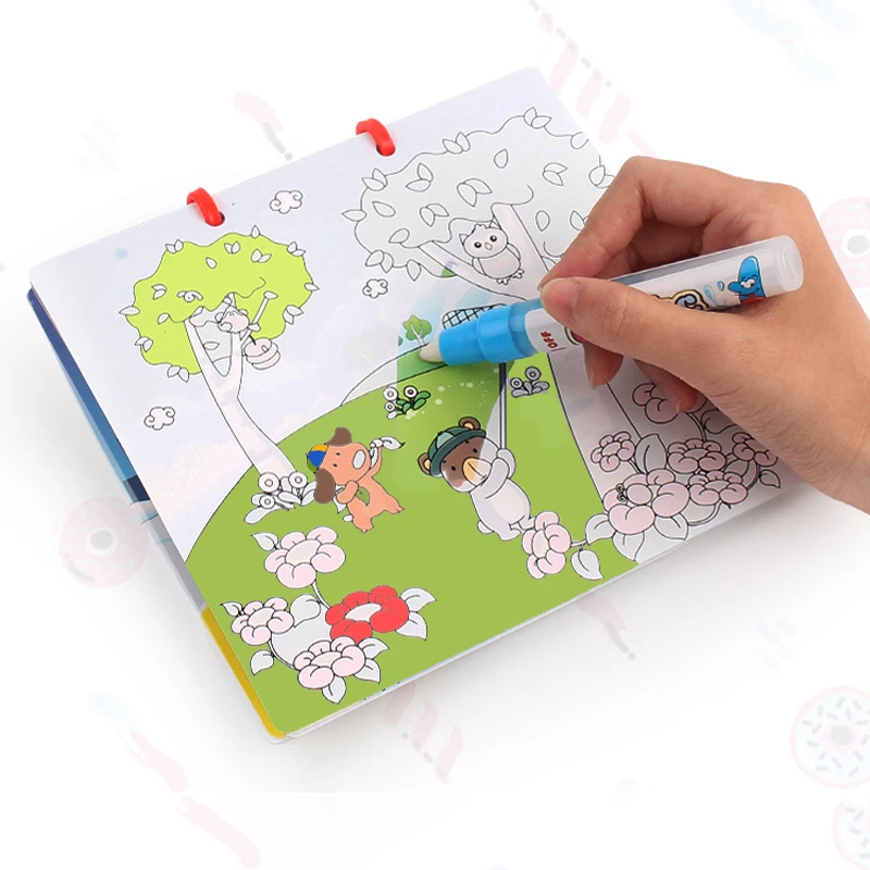 

2018 New Magic Water Drawing Book Coloring Book Doodle & Magic Pen Painting Drawing Board For Kids Toy Birthday Christmas Gift )