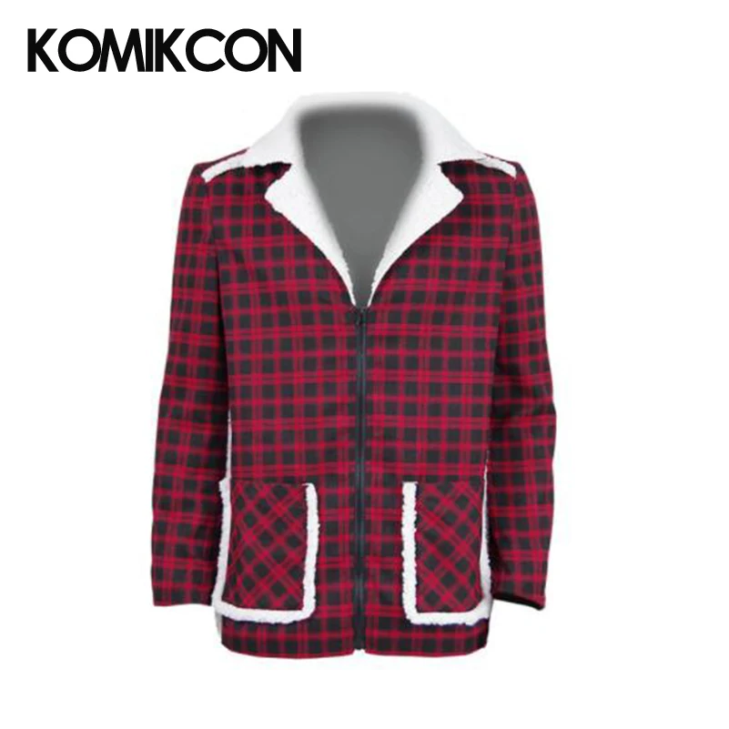 

Deadpool Costume Coat Cosplay Red And Black Grid Cotton Halloween Uniforms Christmas Costume Gifts Winter Warm Jacket