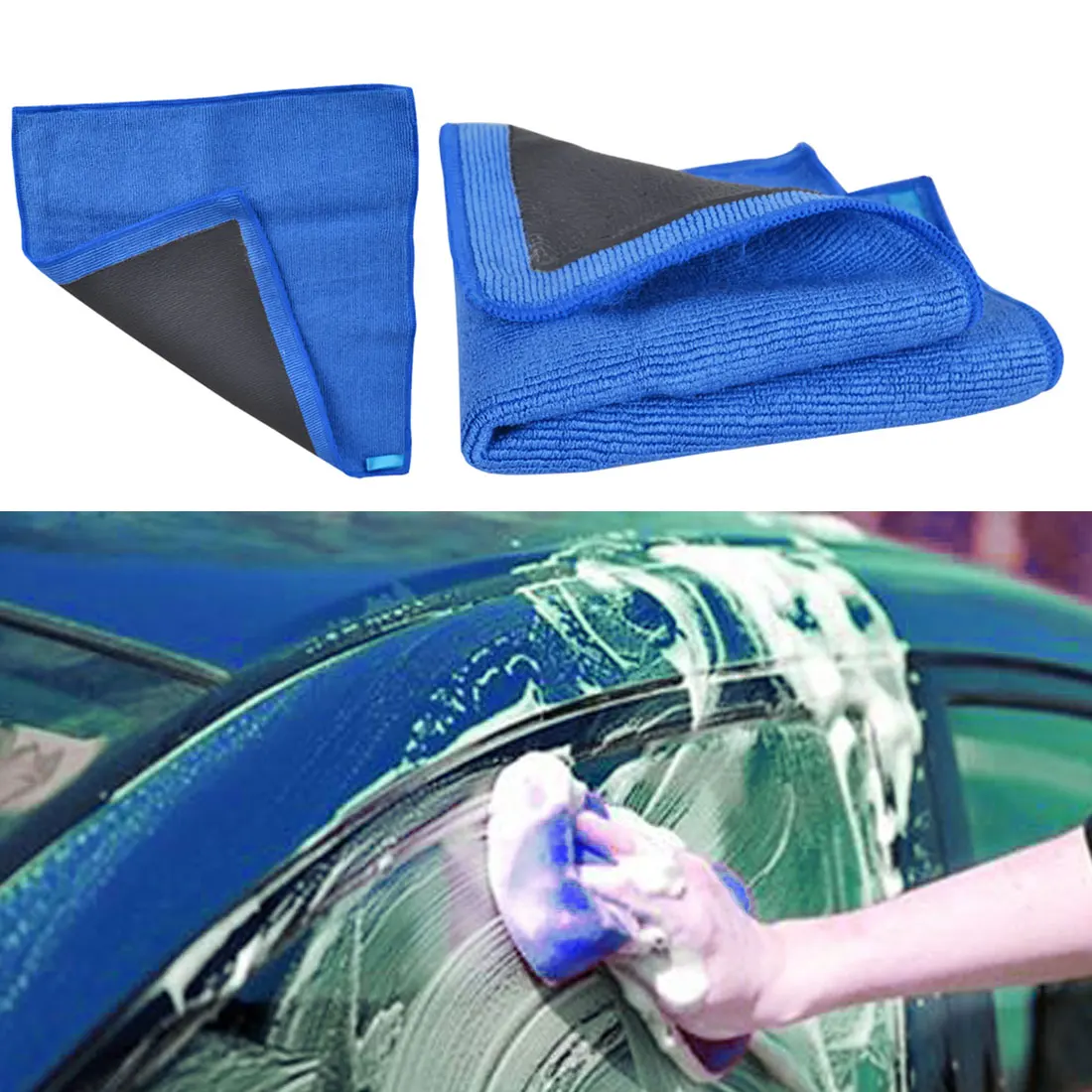 2X Clay Mitt Non-Scratch Fiber Auto Detailing Mitt Reusable Car Paint