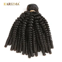Karizma Brazilian Kinky Curly Hair Bundles Natural Color Hair 1PC 100 Human Hair Weaving Non Remy