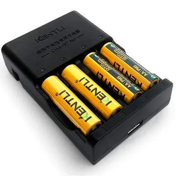 

4pcs 1.5V AA 2400mWh mAh Lithium Li-ion Rechargeable Battery + Quick AA AAA charger