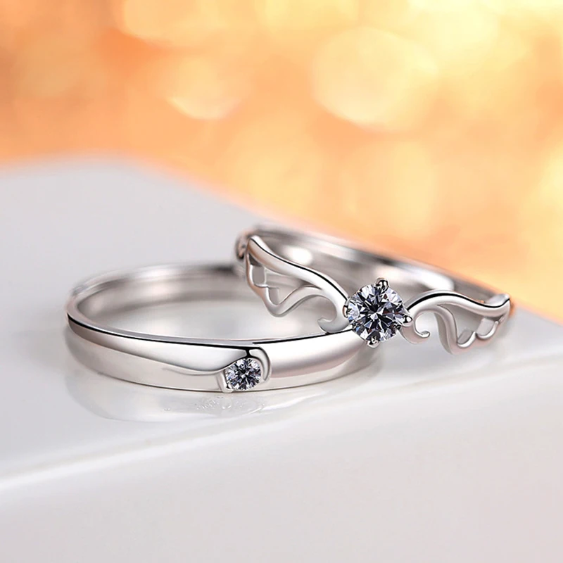 SHANICE оригинальные натуральные 925 серебряные свадебные кольца для мужчин и женщин 0.5Ct CZ обручальные парные Кольца Набор для влюбленных
