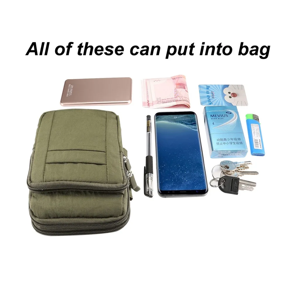 Universal 7 inch Smartphone Carrying Case Pouch Crossbody Shoulder Waist Belt Wallet Bag for Xiaomi 8/iPhone Xs Max/XR/Nubia X