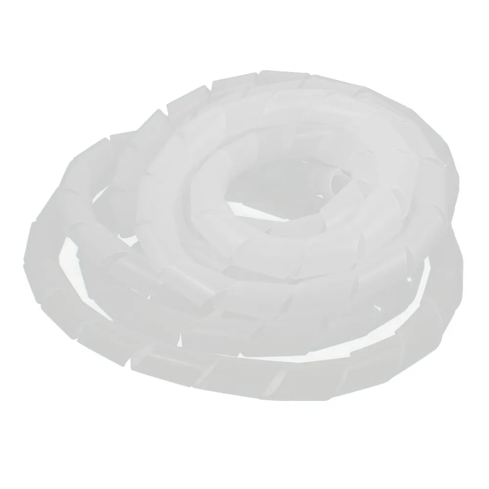 

UXCELL 18mm Outer Diameter 4M Length Cable Wire Tidy Wrap Spiral Wrapping Band Organizer White
