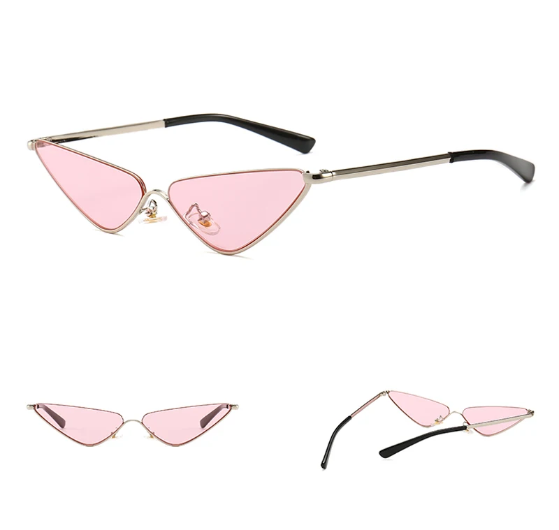 Peekaboo, прозрачные линзы, узкие солнцезащитные очки для женщин, кошачий глаз, роскошные брендовые дизайнерские, UV400, сексуальные солнцезащитные очки для женщин, мода, металл