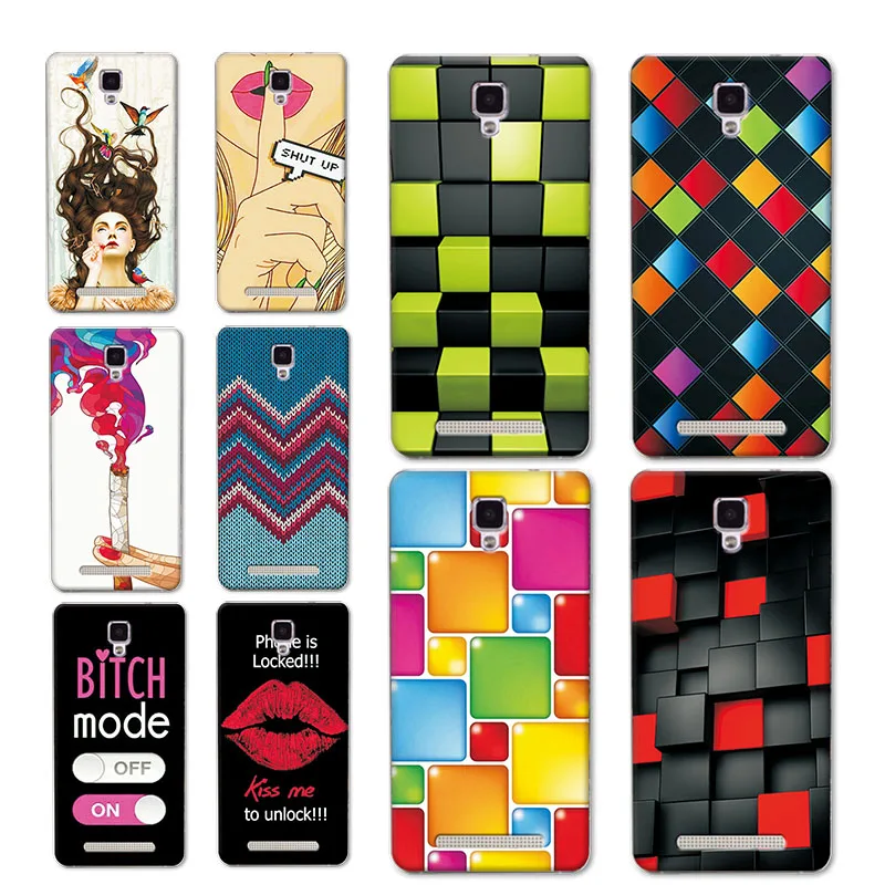 

Soft TPU Silicon Funda For DOOGEE X10 X 10 Phone Cases For Coque Doogee X10 5.0" New Rainbow Grid Printed Back Cover Case