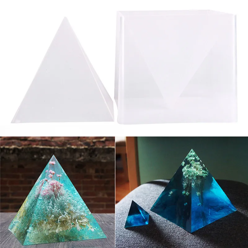Смола Цепочки и ожерелья для DIY декоративные украшения 10*15 см Подвеска Форма Пирамида силиконовые формы