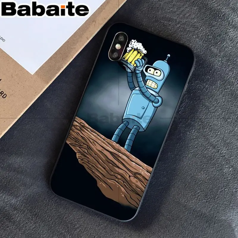 Babaite Futurama Bender Модный Дизайн чехол для мобильного телефона для iPhone 8 7 6 6S Plus 5 5S SE XR X XS MAX Coque Shell