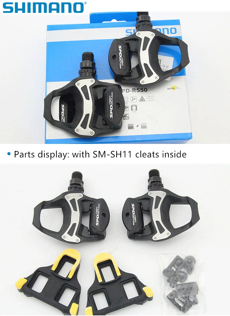 Педали PD R550 SPD SL бесцветные педали для шоссейного велосипеда езды на велосипеде с