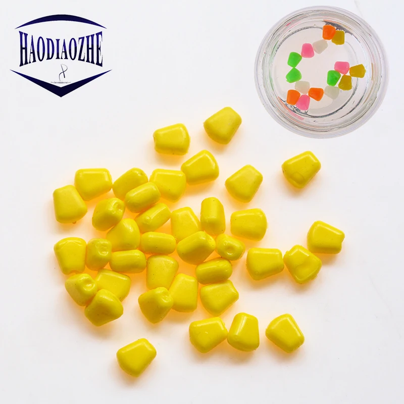 

50pcs/lot Colored Pop Up Carp Fishing Boilies Flavoured Grass Carp Bait Floating Corn Soft Pellet lure 0.4g/pcs Soft Lures