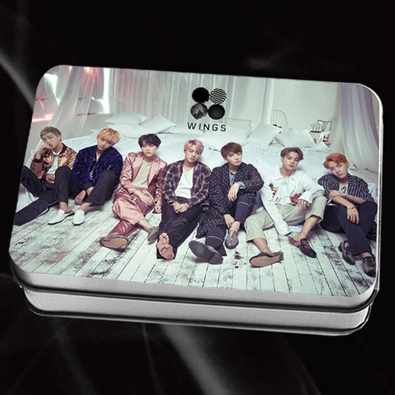 

Youpop KPOP BTS Bangtan Boys V Suga Album WINGS LOMO Cards Self Made Paper Photo Card With Box Photocard