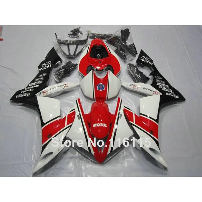 

Injection molding HOT fairing kit for YAMAHA YZF R1 2004-2006 white red black high grade fairings set YZF-R1 04 05 06 XL69