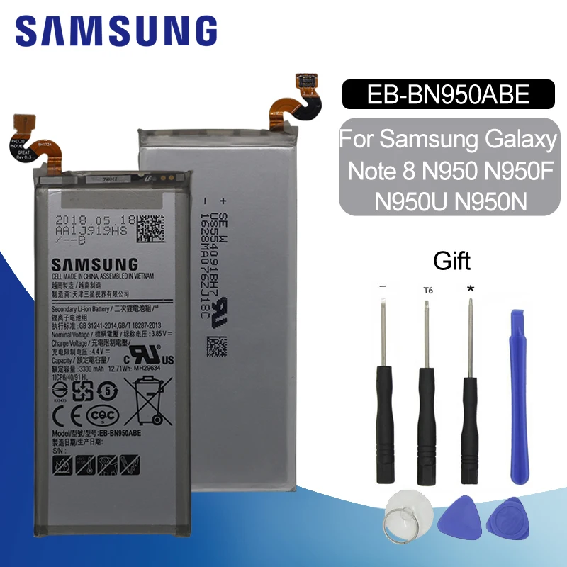 Оригинальная запасная батарея Samsung для телефона 3300 мАч фотосессия GALAXY Note 8 N950 N950F