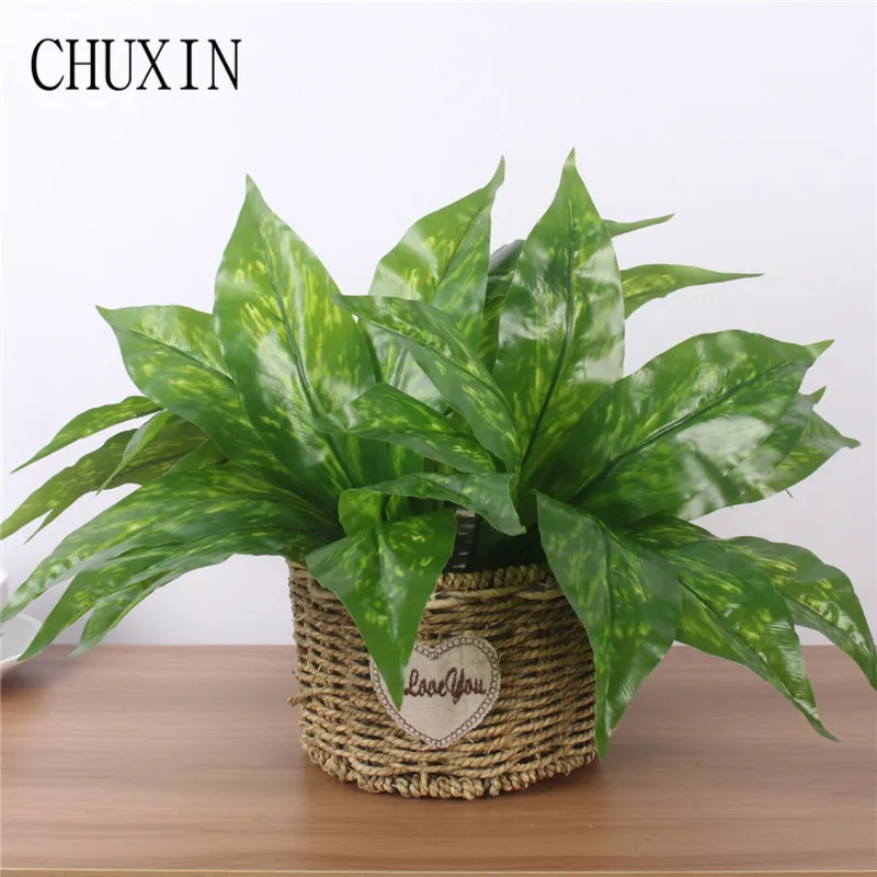 

Simulation green plant Magnolia grass green wall accessories fake grass Home ecology decorating office desk accessories 1pc