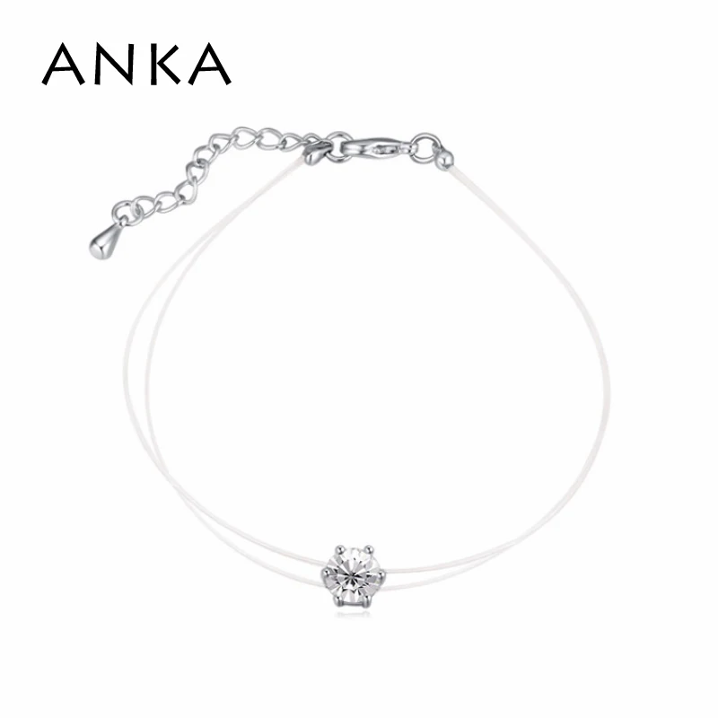 

ANKA New style 3 color nylon chain bracelet with Round Crystal shape for women girlfriend gift Crystals from Austria #115772