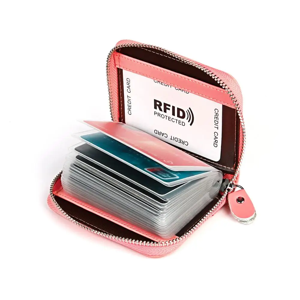 Женский кошелек из натуральной кожи с отделением для кредитных карт и RFID