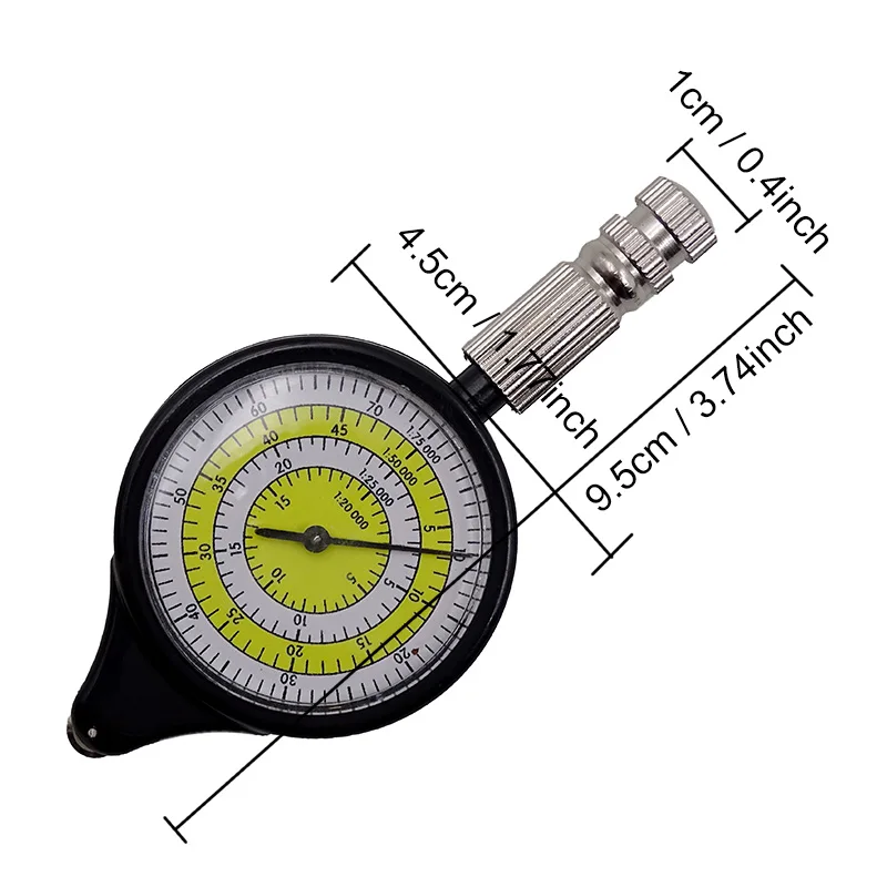 Походная карта для пешеходного туризма, дальномер, одометр, прецизионные инструменты для выживания на открытом воздухе, компас, Curvometer