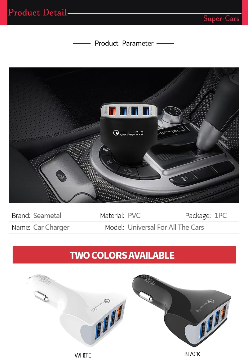 Аксессуары для автомобиля 12V автомобильный прикуриватель USB QC 3,0 Быстрый Зарядное устройство гнездо разветвитель автомобильной зарядки универсальный адаптер для автомобильного телефона