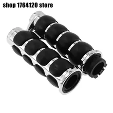 " Хромированный резиновый Руль рукоятки для Harley Sportster Dyna Touring Softail Cruiser Shadow V-Star XVS 1300 950 650