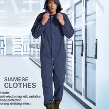 Ajiacn электромагнитное излучение Экранирование рабочая одежда, мужская цельная одежда для машинной комнаты, микроволновая Электромагнитная