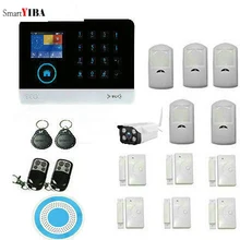 SmartYIBA Wifi GSM IOS Android APP Wireless Home Burglar Security Alarm System RFID Keyfobs Wireless Outdoor IP Camera Siren