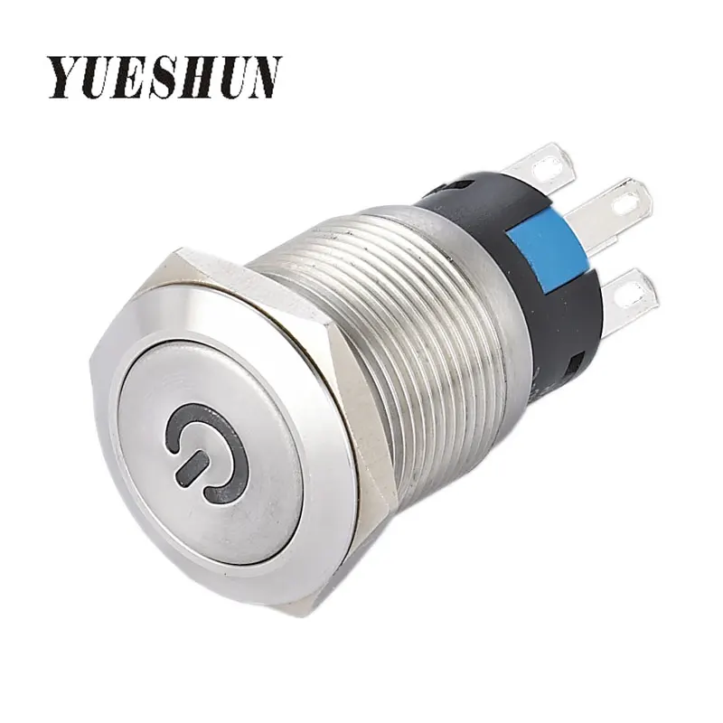 YUESHUN 16mm LED Push Button Switch 3A Electrical Equipment Power