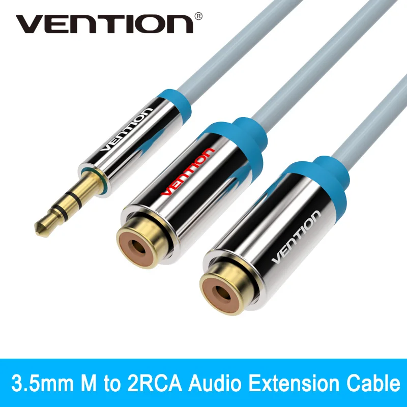 

Vention 3.5mm Jack to 2 Female RCA Splitter 1 to 2 Y Audio Cable For Stereo Amplifier