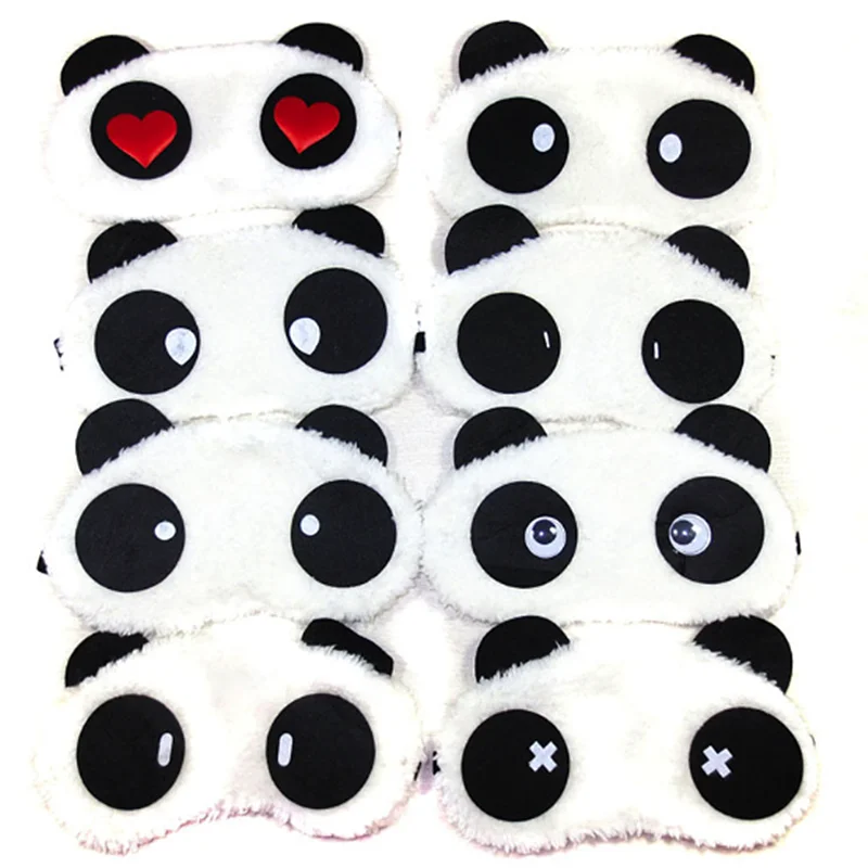 

New Cute Face White Panda Eye mask Eyeshade Shading Sleep Cotton Goggles sleep mask Blindfold Eye Cover health Care Makeup Set