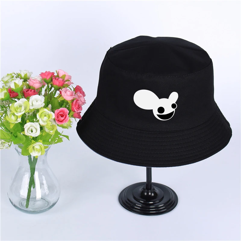 

Deadmau5 Logo Summer Hat Women Mens Panama Bucket Hat Deadmau5 logo Design Flat Sun Visor Fishing Fisherman Hat