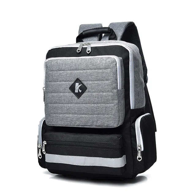 Вместительная Студенческая сумка, детская школьная сумка для мальчиков и девочек, повседневные дорожные рюкзаки для подростков, рюкзак для ноутбука, школьная сумка - Цвет: GRAY