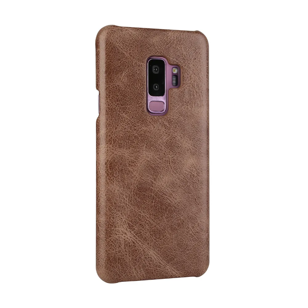 

CYBORIS for Samsung Galaxy S9 s8 Case Genuine Leather Case for Samsung Galaxy S9 Plus Real Cow Leather Matte Pattern Back Cover