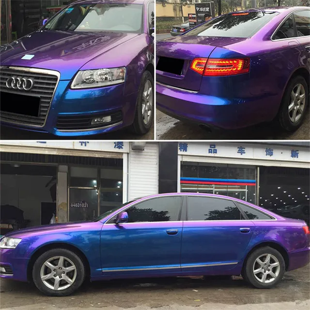Glossy Chameleon Purple Blue car Pearl Metal