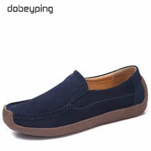 dobeyping Spring Autumn Shoes Woman Slip On Women Sneakers Cow Suede Leather Flats Casual Women's Loafers Moccasins Female Shoe eofk brand autumn women loafers moccasin homme casual suede leather shoes moccasins slip on woman shoes mocasines