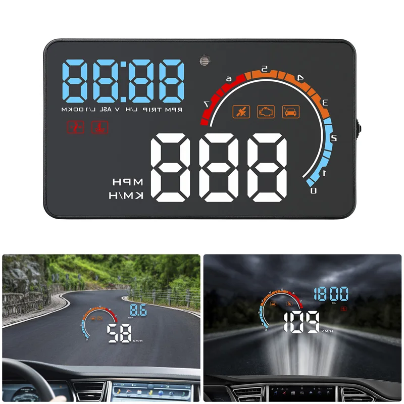 D2500 HUD OBD2 + GPS Head Up Display все транспортные средства системы предупреждения о