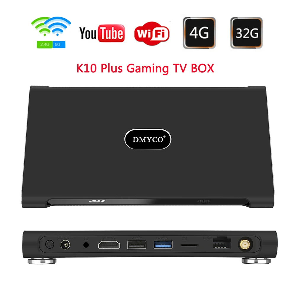 

K10 Plus Android 7.1 tv box RK3399 Six Core 4GB RAM 32GB ROM 4K 60fps Youtube Google 2.4G&5G WIFI K10Plus set top box Free Ship