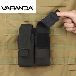 Vapanda Охота подсумок, нейлон подсумок Тактический Двойной Молл Пистолетная обойма сумки для 1911 Глок 9 мм