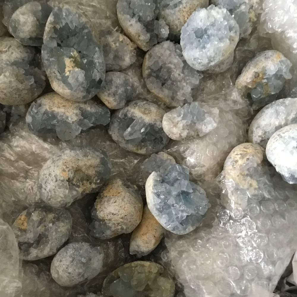 Природный синий Небесный кристалл кластера минеральный образец для ...