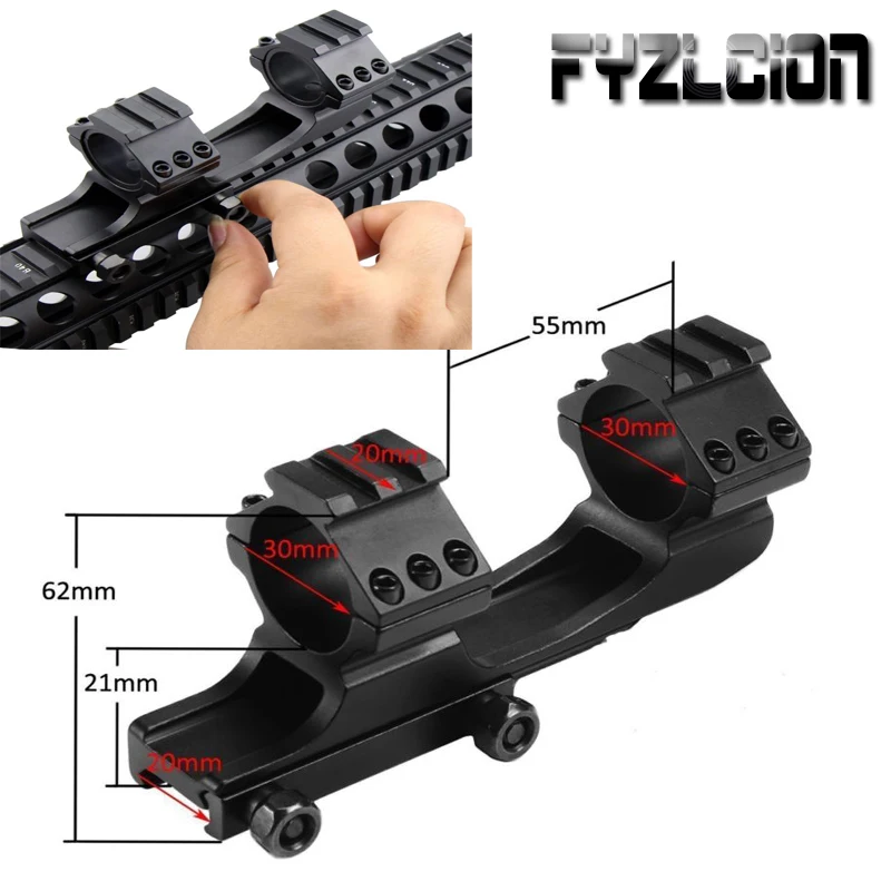 Hunting Accessories Cantilever Dual Ring 25.4mm/ 30mm Rifle Scope Mount Picatiiny Rail 20mm Weaver Adapters Airsoft Pistol Hunting Accessories Cantilever Dual Ring 25.4mm/ 30mm Rifle Scope Mount Picatiiny Rail 20mm Weaver Adapters Airsoft Pistol