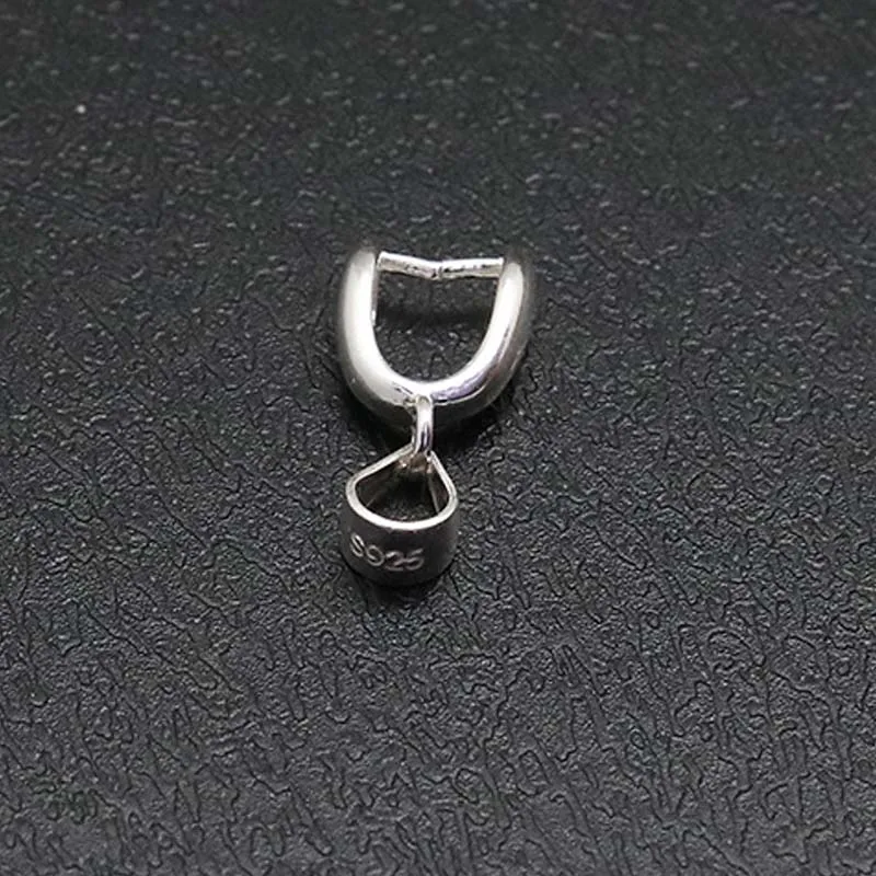 2개  순은  펜던트 클립 클래스프 핀치 훅 핀 베일 비즈 커넥터 쥬얼리 제작 부자재