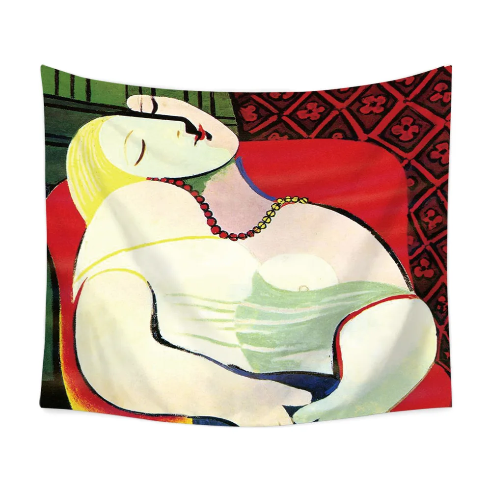 

Van Gogh Picasso Oil Painting Tapestry Yoga Beach Towel Tablecloth sofa sets beach towel Home Decoration Pichic mats GT-012