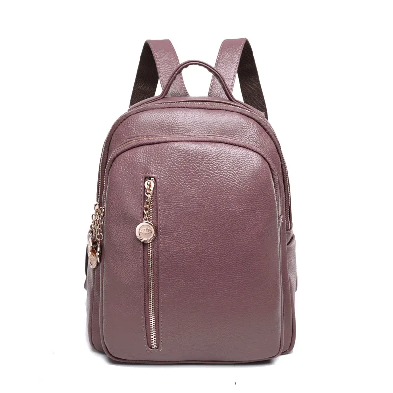 Las mujeres mochilas de cuero genuino de los estudiantes de la Escuela de chicas adolescentes pequeñas mochilas para mujeres bolsa de viaje mochila bolsas femininas