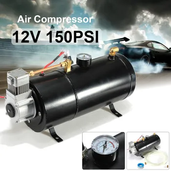 

12 Volt 150 PSI Air Compressor 0.7 Gallon Tank Pump For Air Horn Vehicle Truck