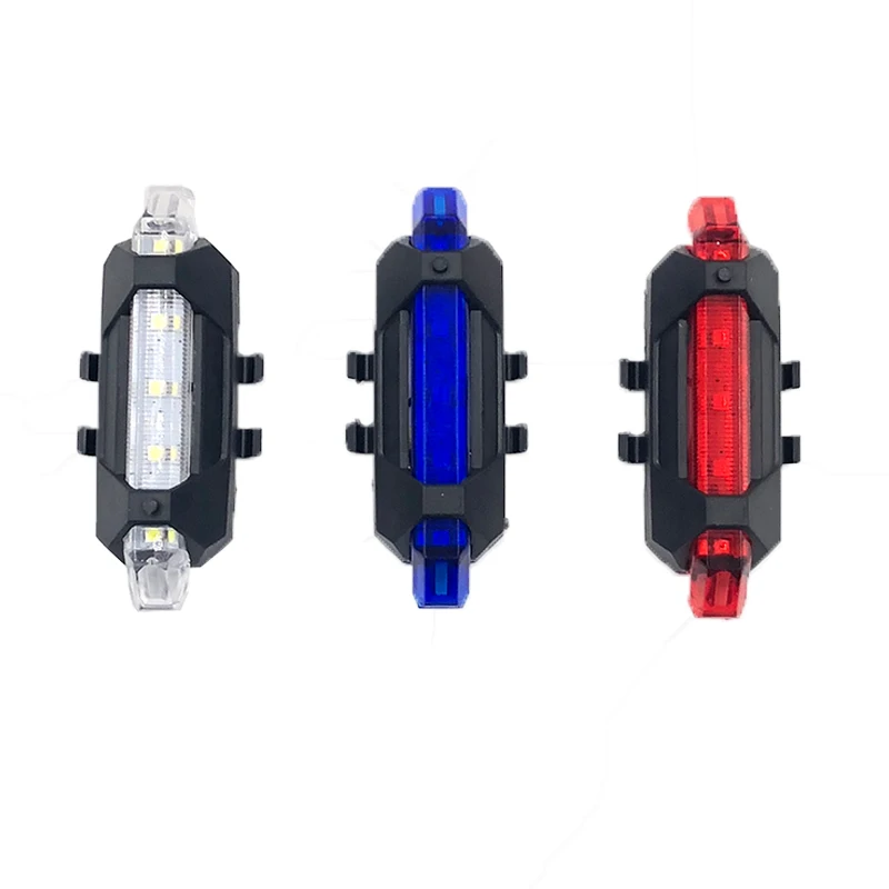 Top Bike Bicycle light Rechargeable LED Taillight USB Rear Tail Safety Warning Cycling light Portable Flash Light Super Bright 13