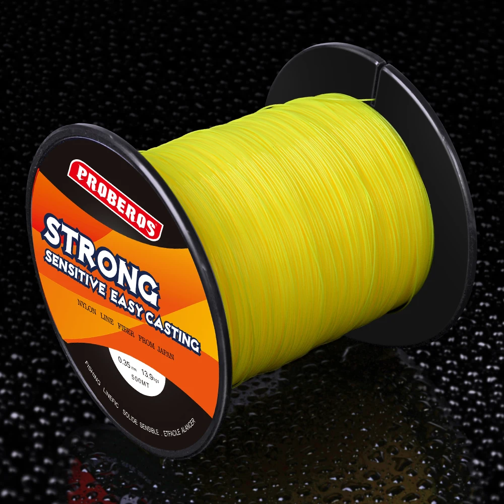 1PC Nylon Line 450M/500M Yellow Color Fishing Line Monofilament Line